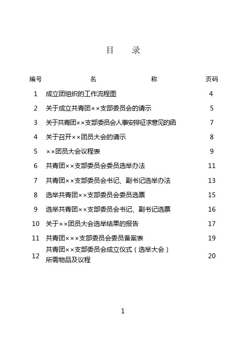 团支部委员会成立程序