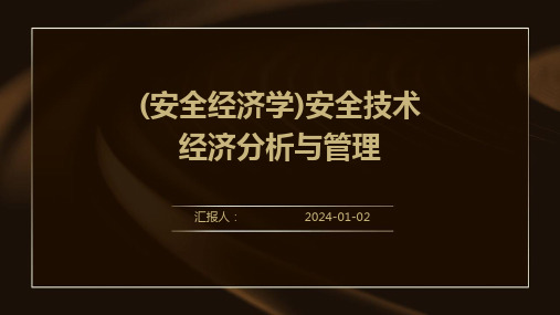 (安全经济学)安全技术经济分析与管理