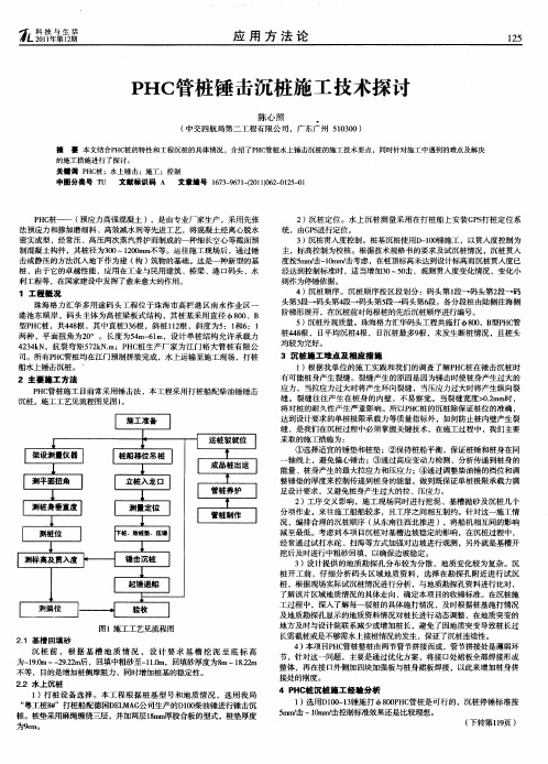 PHC管桩锤击沉桩施工技术探讨