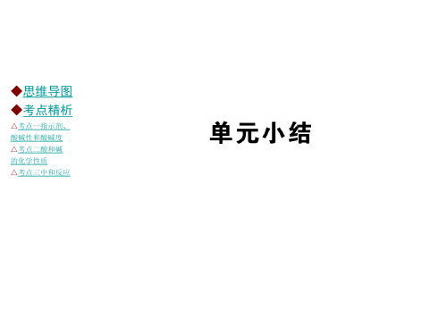 人教版九年级下册化学第十单元单元小结
