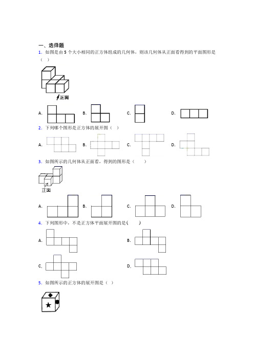 (常考题)北师大版初中数学七年级数学上册第一单元《丰富的图形世界》测试(答案解析)(2)