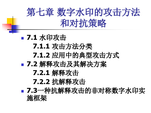 数字水印攻击方法