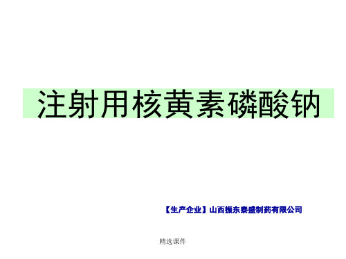 注射用核黄素磷酸钠图文新版演示课件.ppt