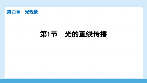 4.1 光的直线传播    课件- 物理人教版八年级上册(1)