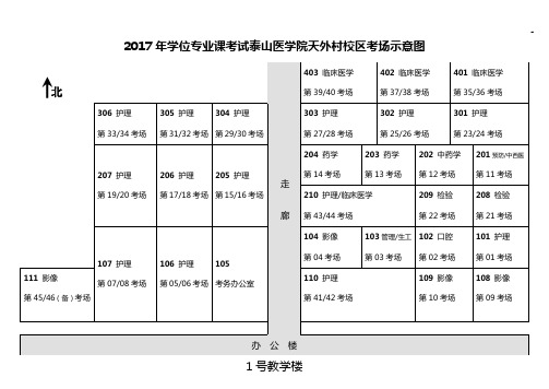 泰山医学院天外村校区教室示意图