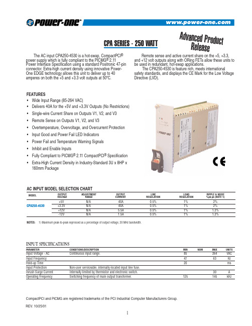 CPA250中文资料