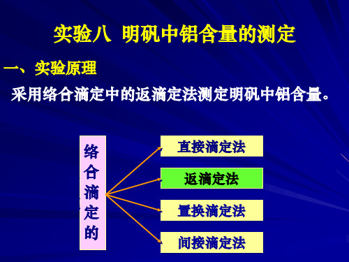 明矾中铝含量的测定