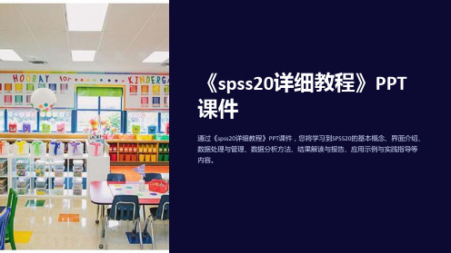 《spss20详细教程》课件