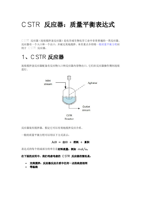 CSTR 反应器