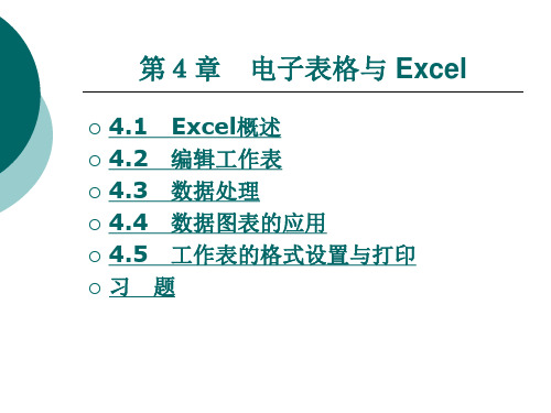 电子表格与 Excel