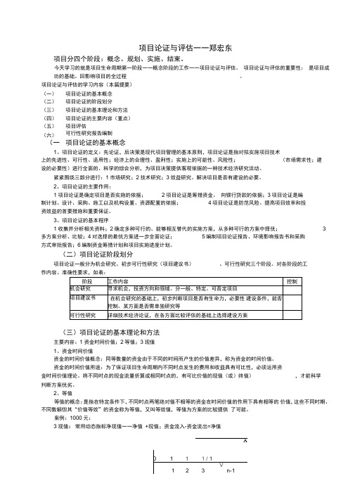 项目论证与评估