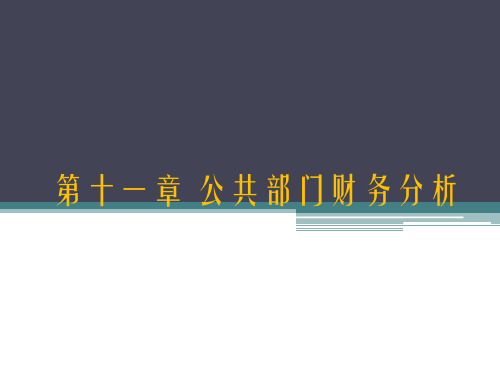 第十一章公共部门财务分析(精)