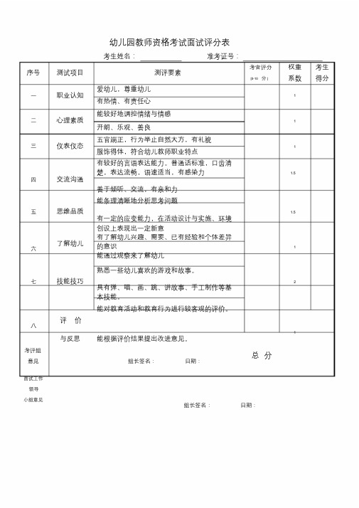 幼儿园面试评分表.doc.doc