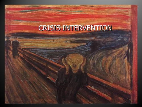 NCLEX-RN 危机干预crisis intervention