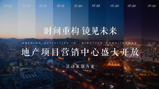 2021地产项目营销中心开放(时间重构 镜见未来主题)活动策划方案-41P