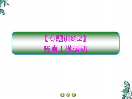 2021学年高一上学期物理人教版(2019)必修第一册习题教学课件专题训练2竖直上抛运动