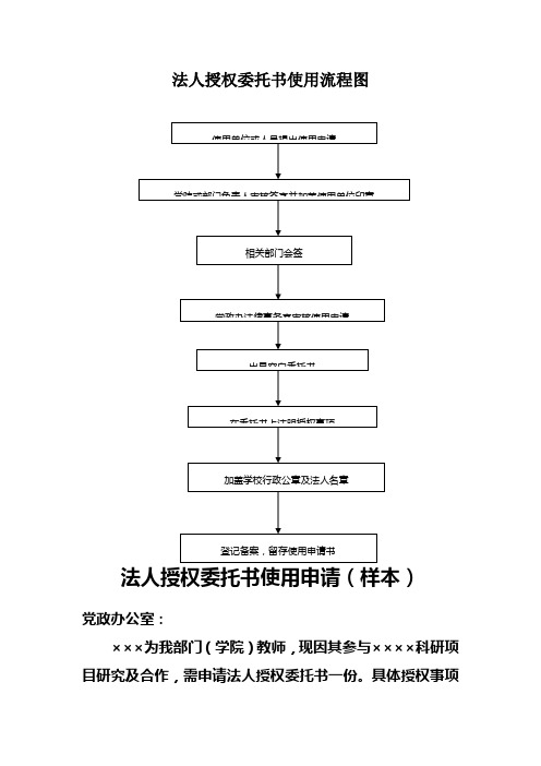 法人授权委托书使用流程图