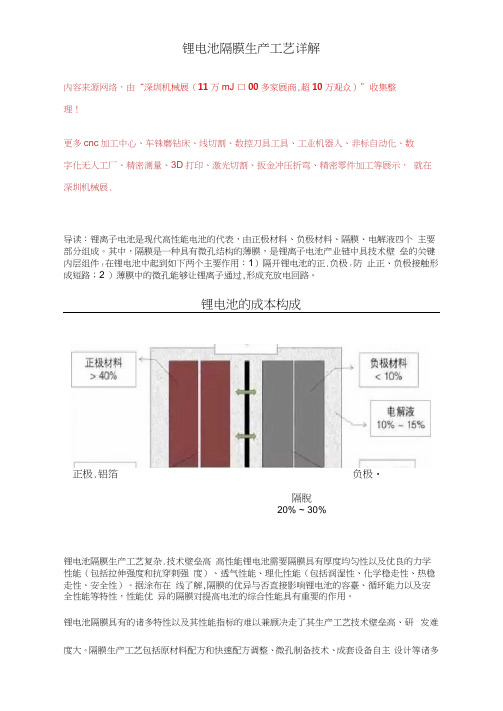 锂电池隔膜生产工艺