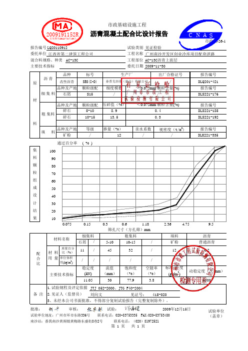 17、沥青混凝土配合比设计试验报告