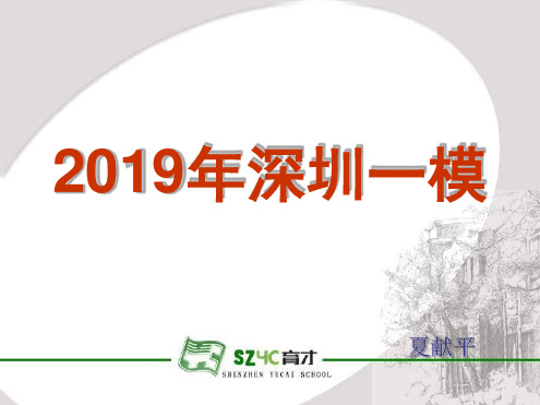 2019年深圳一模 文档资料