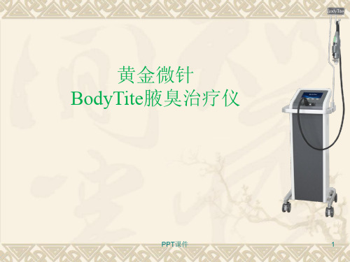 BodyTite黄金微针最新治疗技术--祛腋臭  ppt课件