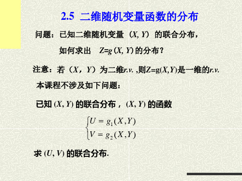 2.5 概率论——二维随机变量函数的分布