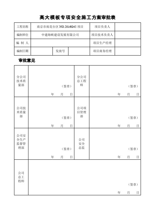 中建海峡施组及方案审批表格式(第三版)