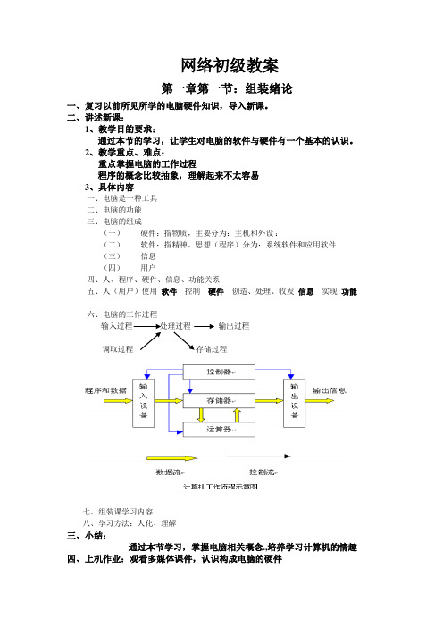 2011年网络知识初级教案