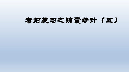 初中数学-考前复习之锦囊妙计(五)