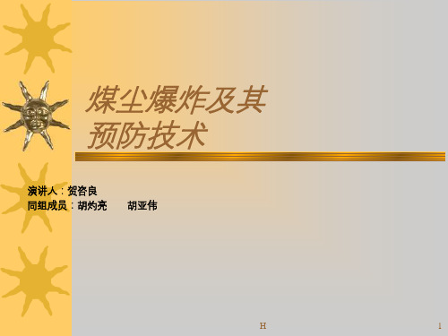 煤尘爆炸及其预防技术ppt课件