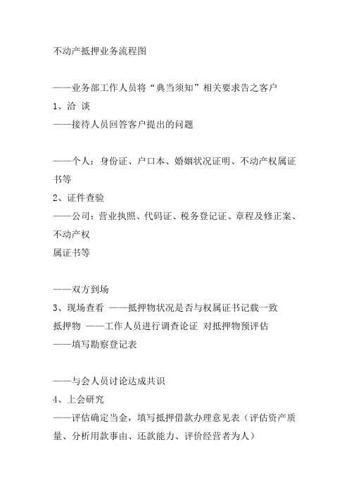 不动产抵押业务流程图