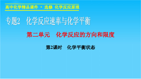 【课堂设计】高二化学苏教版选修4课件专题2 第二单元 第2课时 化学平衡状态
