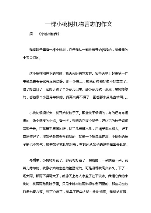 一棵小桃树托物言志的作文