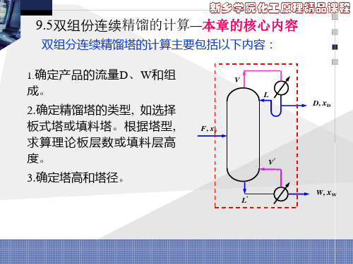 双组份连续精馏的计算