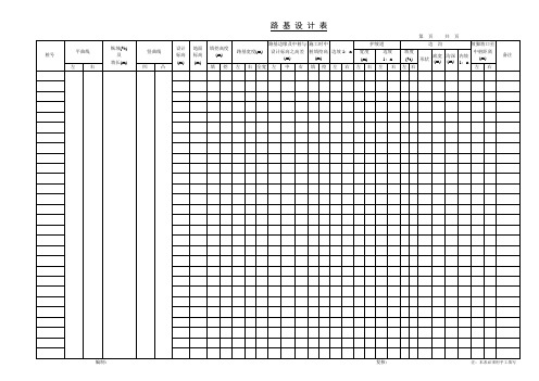 路基设计表和土石方计算表