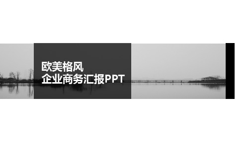 简约欧美风商务工作汇报ppt