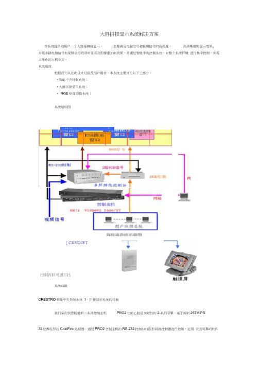 大屏拼接显示系统解决方案