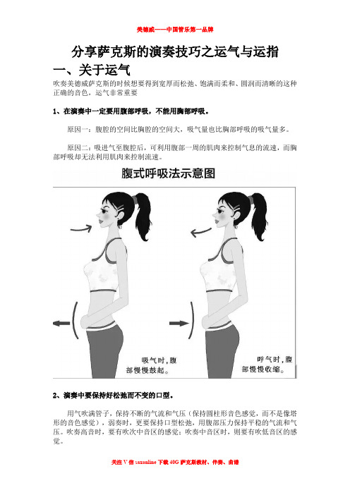 分享萨克斯的演奏技巧之运气与运指