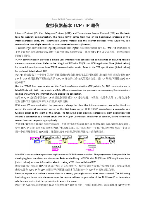 虚拟仪器基本TCPIP通信(机译)