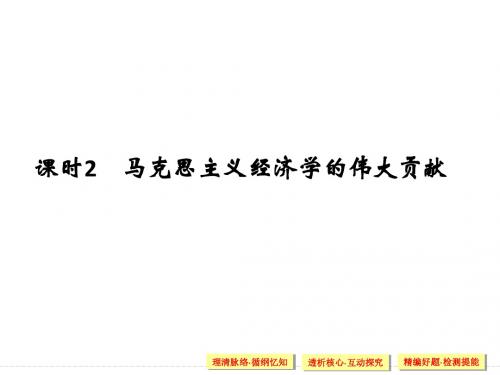 2019版高考政治(江苏专用)一轮复习课件：选修二 课时2 马克思主义经济学的伟大贡献