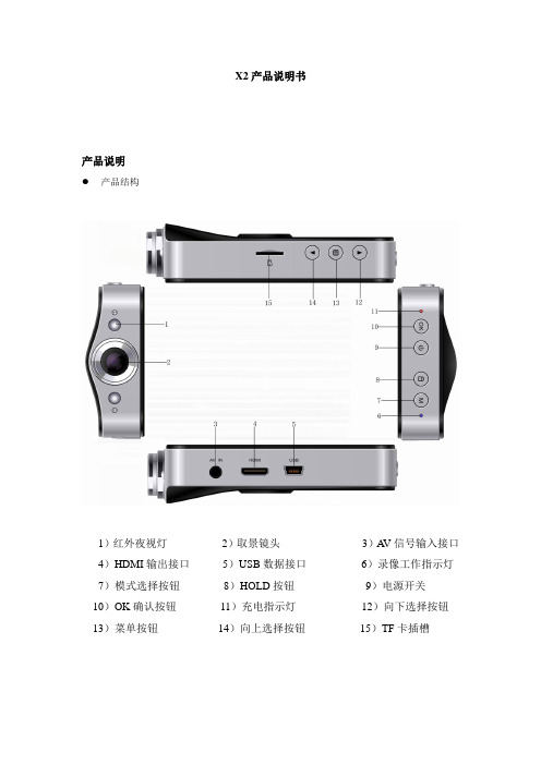 X2行车记录仪中文版本说明书22494