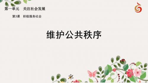 3.2维护公共秩序 (共23张PPT)