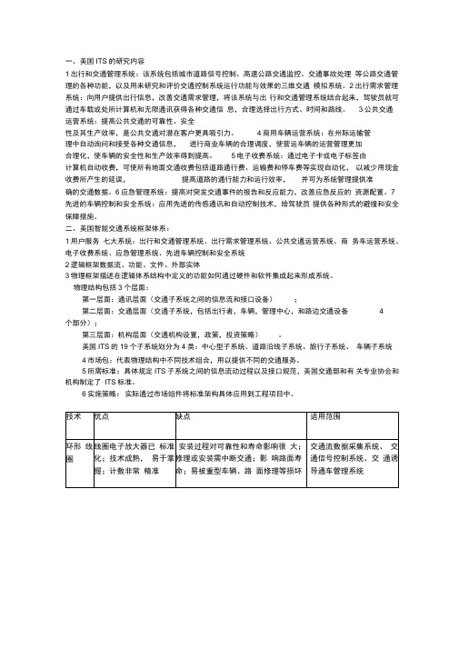 智能交通系统