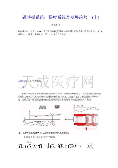 磁共振系统：梯度系统及发展趋势