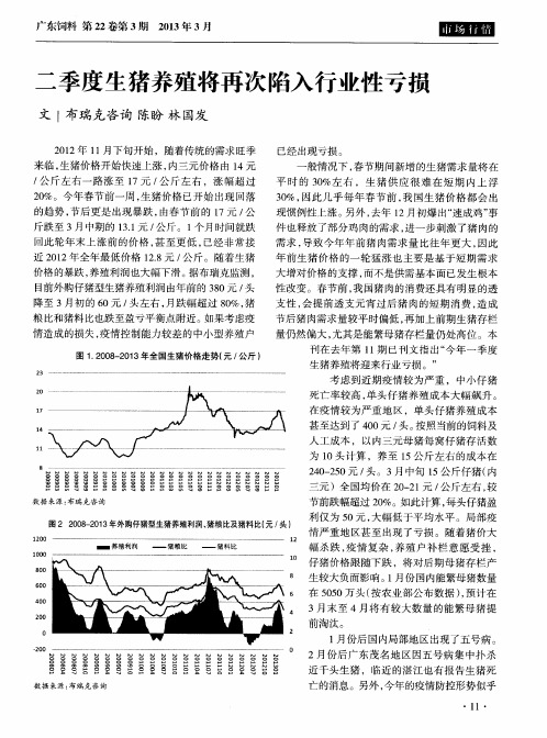 二季度生猪养殖将再次陷入行业性亏损