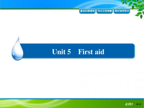 2019届高考英语一轮复习课件：Unit 5 First aid (人教版必修5)