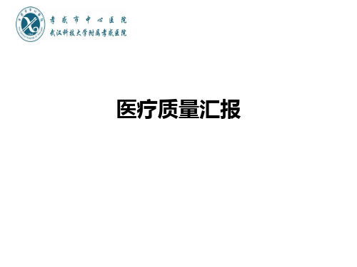 医疗质量汇报ppt课件