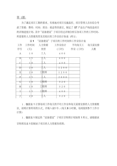 IPMPC级认证考试模拟试题