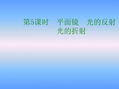 中考物理5平面镜、光的反射、光的折射复习课件