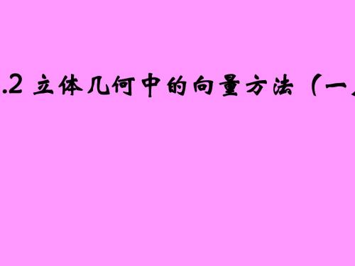 3.2立体几何中的向量方法(例题)